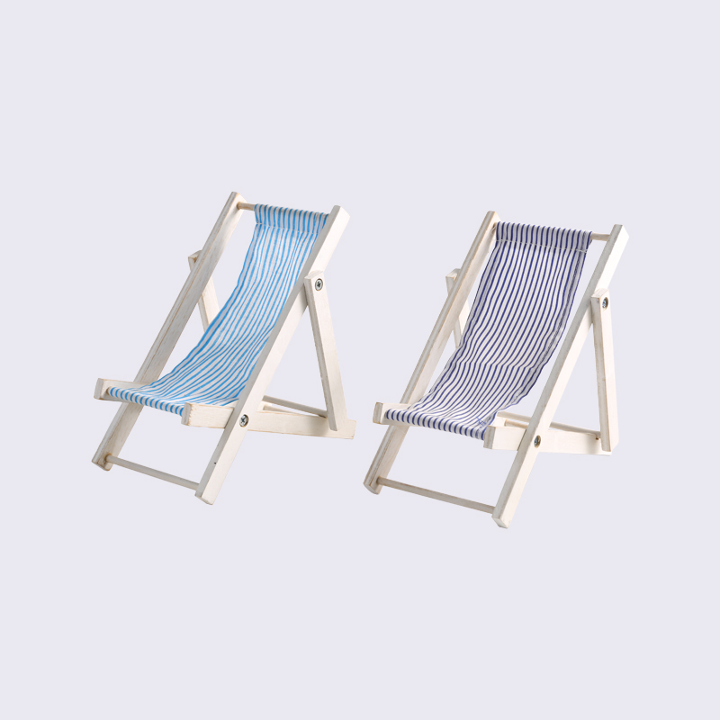 Wooden Mediterranean Beach Chair Decoration