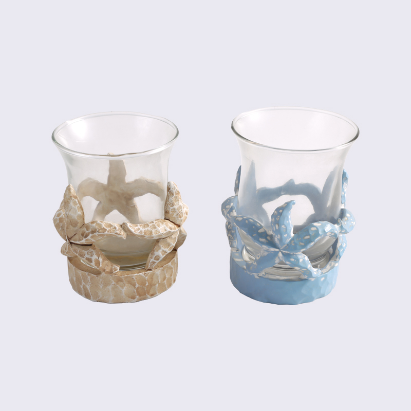 Marine Resin Starfish Candle Cup