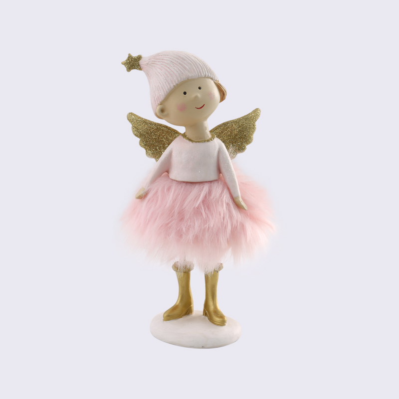 Pink Fantasy Fairy Tale Cute Elf Resin Angel Small Ornaments