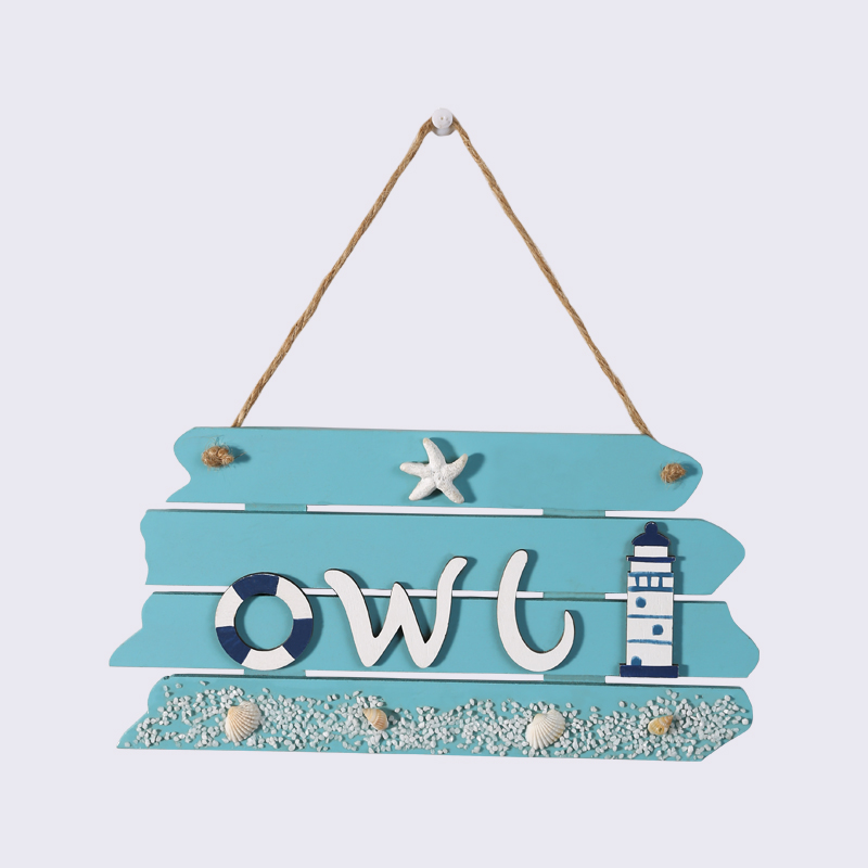 Beach Ocean Wind Lighthouse Style Toilet Indicator Hanging Board