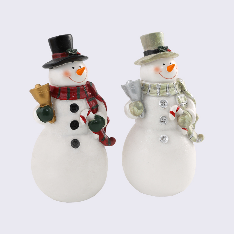 Candy Cane Christmas Resin Hat Snowman Gift Decoration