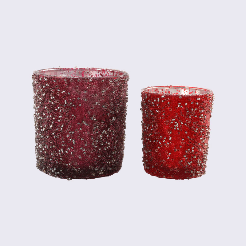 Christmas Exclusive Transparent Bead Spray Color Beaded Cup Home Decoration