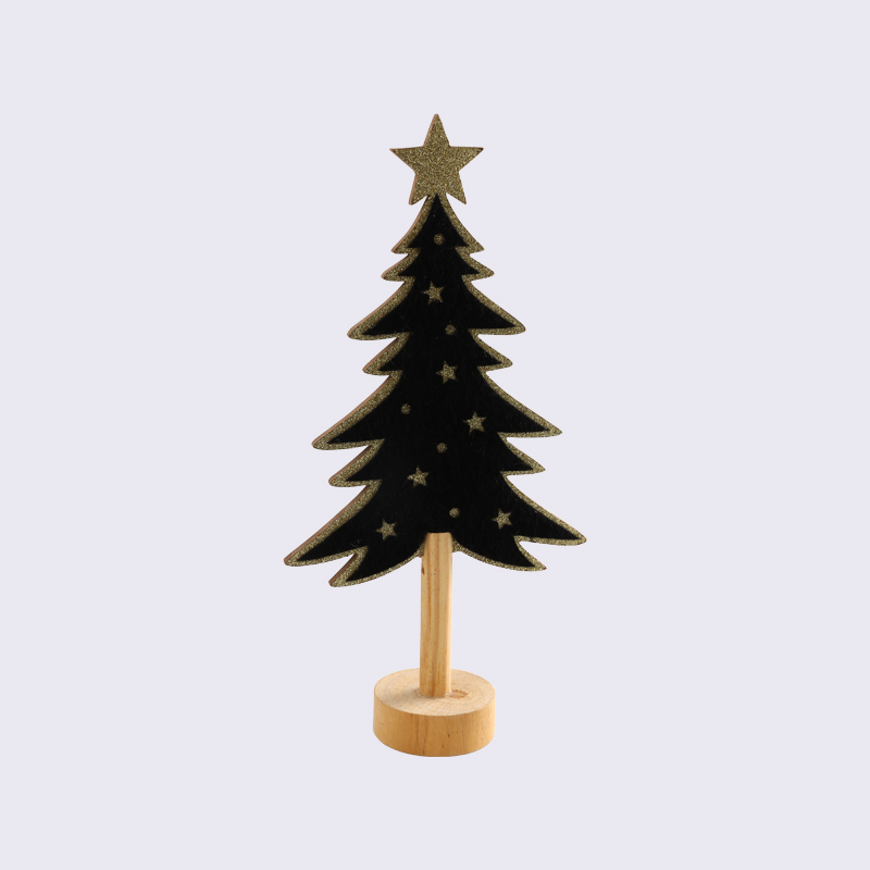 Flocking Black Christmas Tree Classic Creative Ornaments