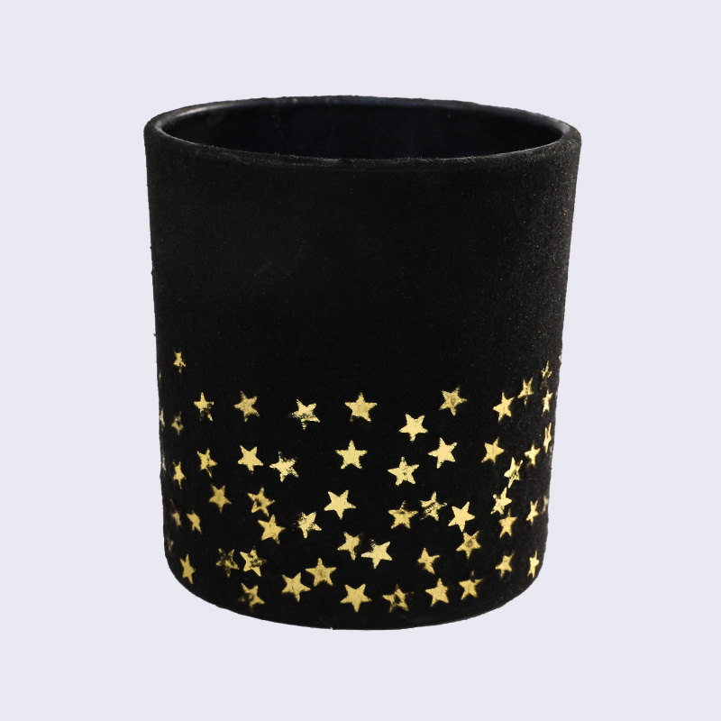 Black Flocking Modern Personality Star Decoration Cup Light Luxury