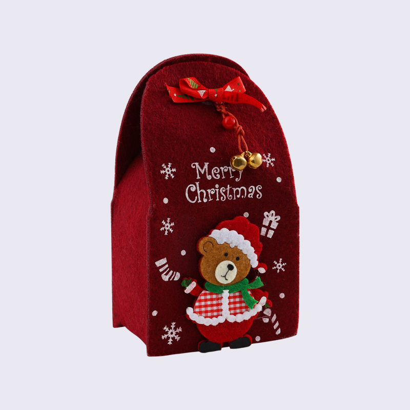 Weihnachtssüßigkeits-Geschenk-Taschen-Elch-Dekorations-Vliesstoff-Tasche