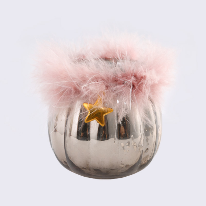 Pink Electroplating Star Decoration Ornaments Electroplating Coated Wool Artwork Glass Cup