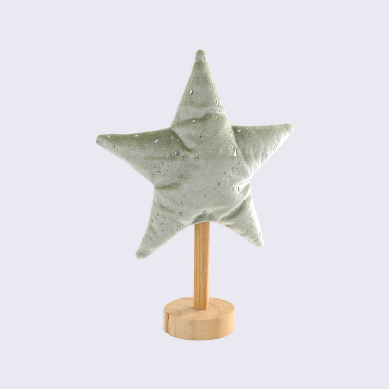 Flannel Cotton-Filled Five-Pointed Star Shape Creative Nylon Blended Ornaments