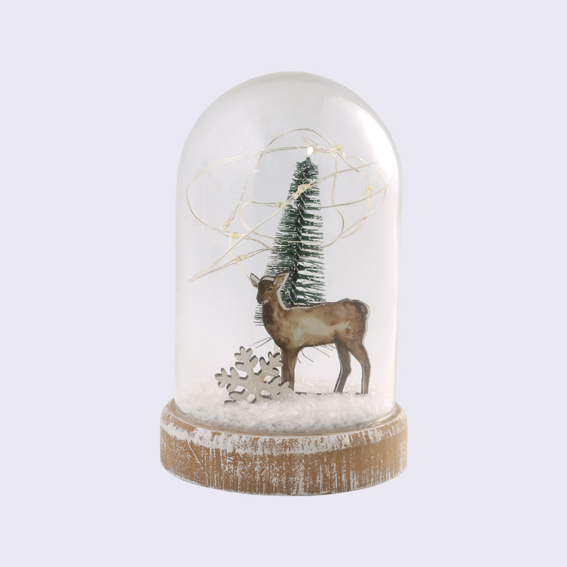 Elk Snow Scene Christmas Creative Glass Shade Lighting