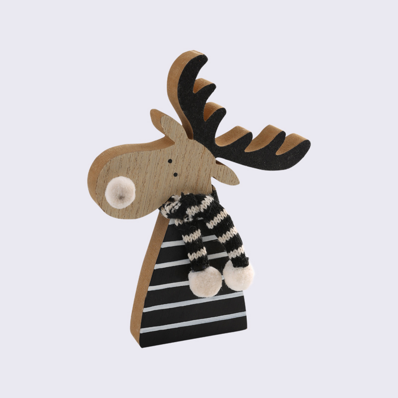Knitted Wooden Painted Creative Elk Ornaments